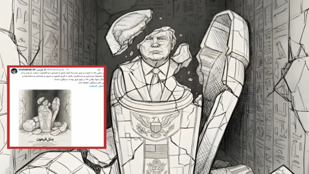 ট্রাম্পকে ‘স্বৈরাচারী ফেরাউন’ আখ্যা দিয়ে কার্টুন পোস্ট করলেন খামেনি