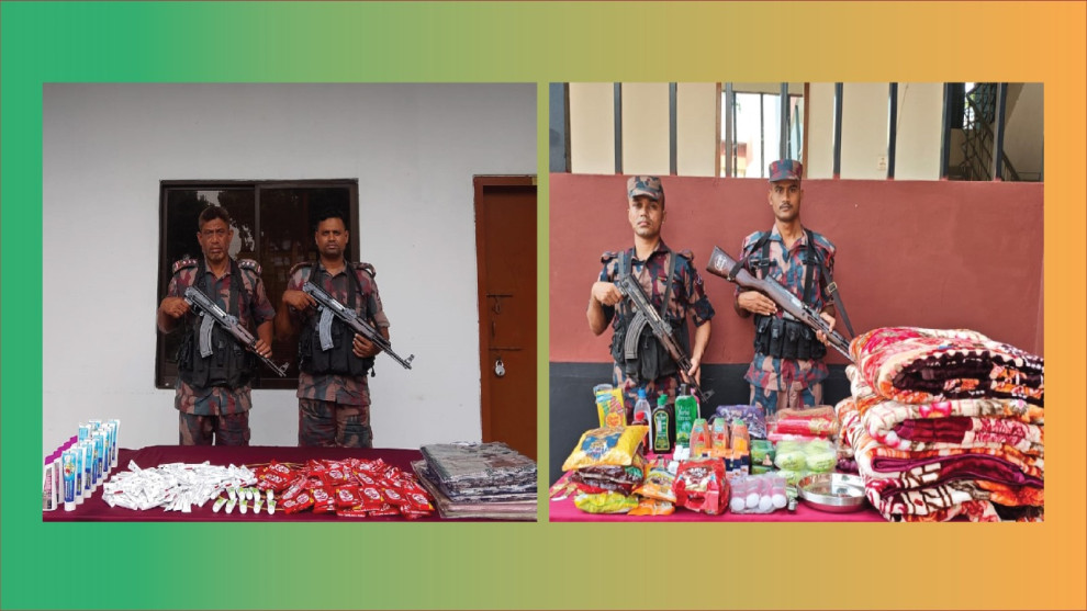 সীমান্তে বিজিবির অভিযান: ভারতীয় চোরাচালানি মালামাল জব্দ