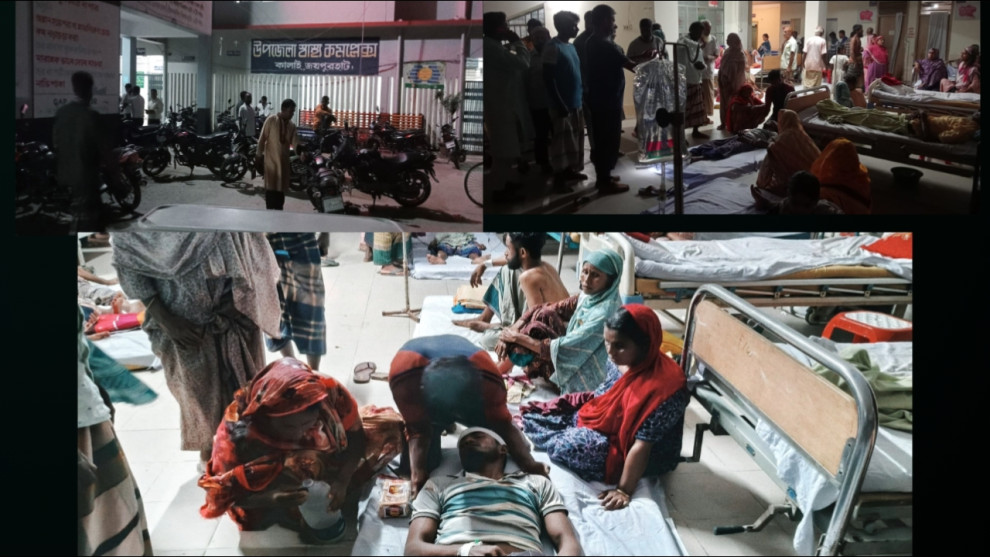 ধান বোঝাই ভ্যানকে ঘিরে দুই পক্ষের সংঘর্ষ, কালাইয়ে আহত নারীসহ ১১