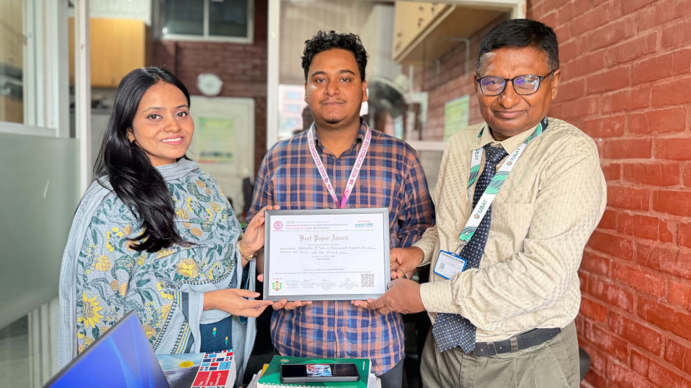 স্নাতক শেষের আগেই আন্তর্জাতিক স্বীকৃতি, ‘বেস্ট পেপার’ জিতলেন জাবিপ্রবির তানভীর